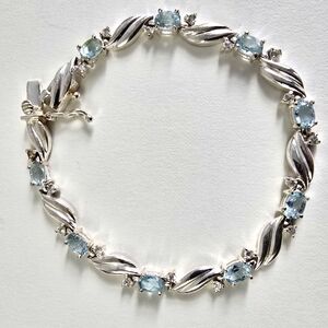 Sterling Silver 925 Topaz Bracelet